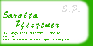 sarolta pfisztner business card